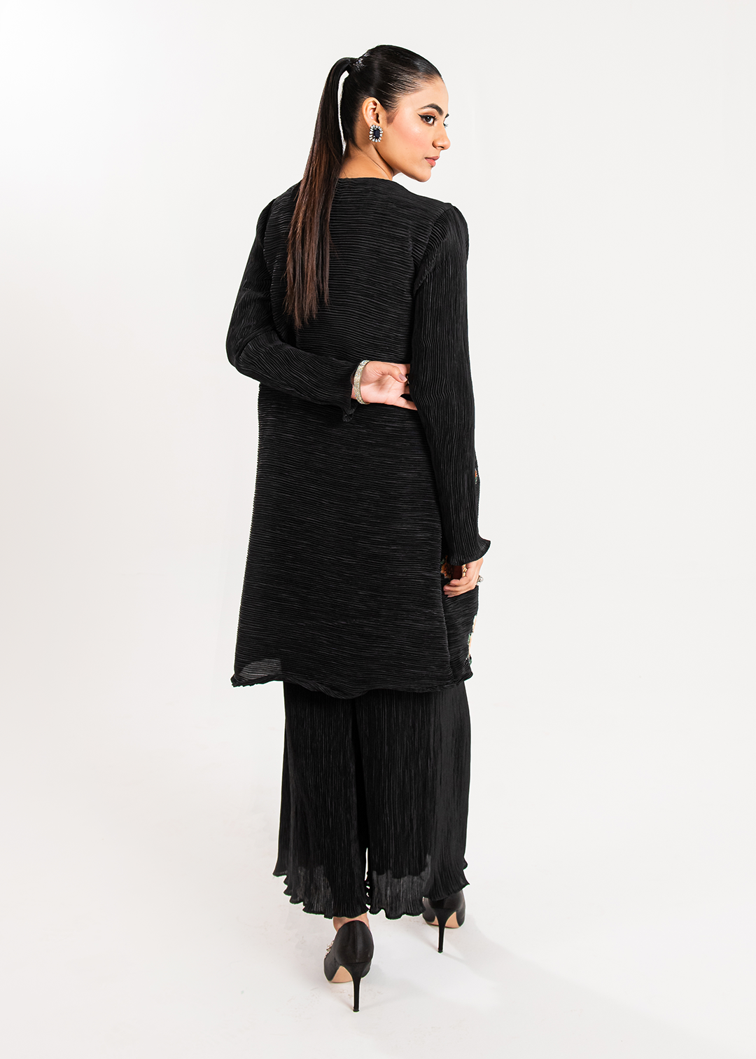 Maria Osama Khan | Claire Pleated Silk | Twilight - House Of Hania