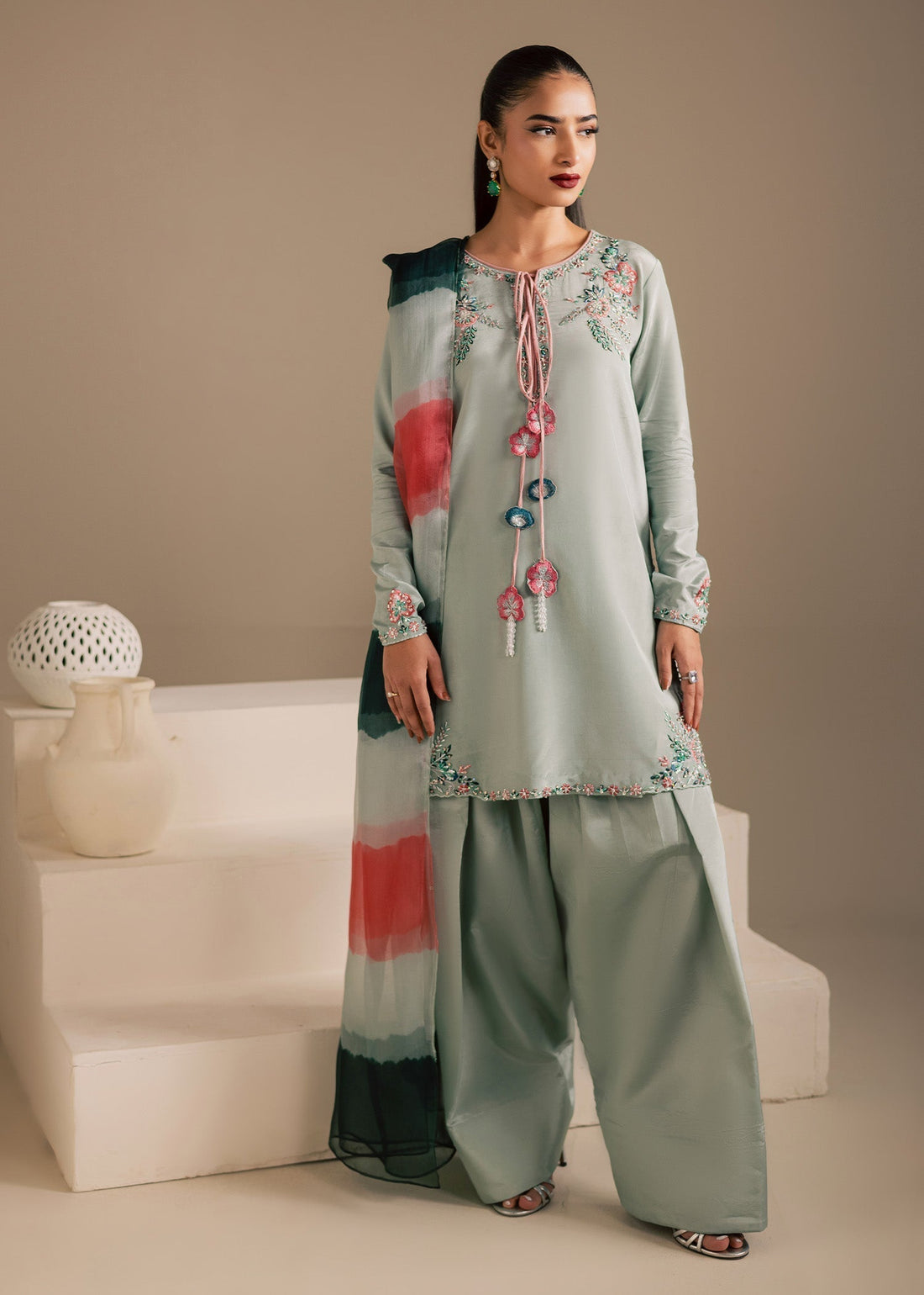 Maria Osama Khan | Noir Bliss Luxury Formals | Ash Mist - House Of Hania