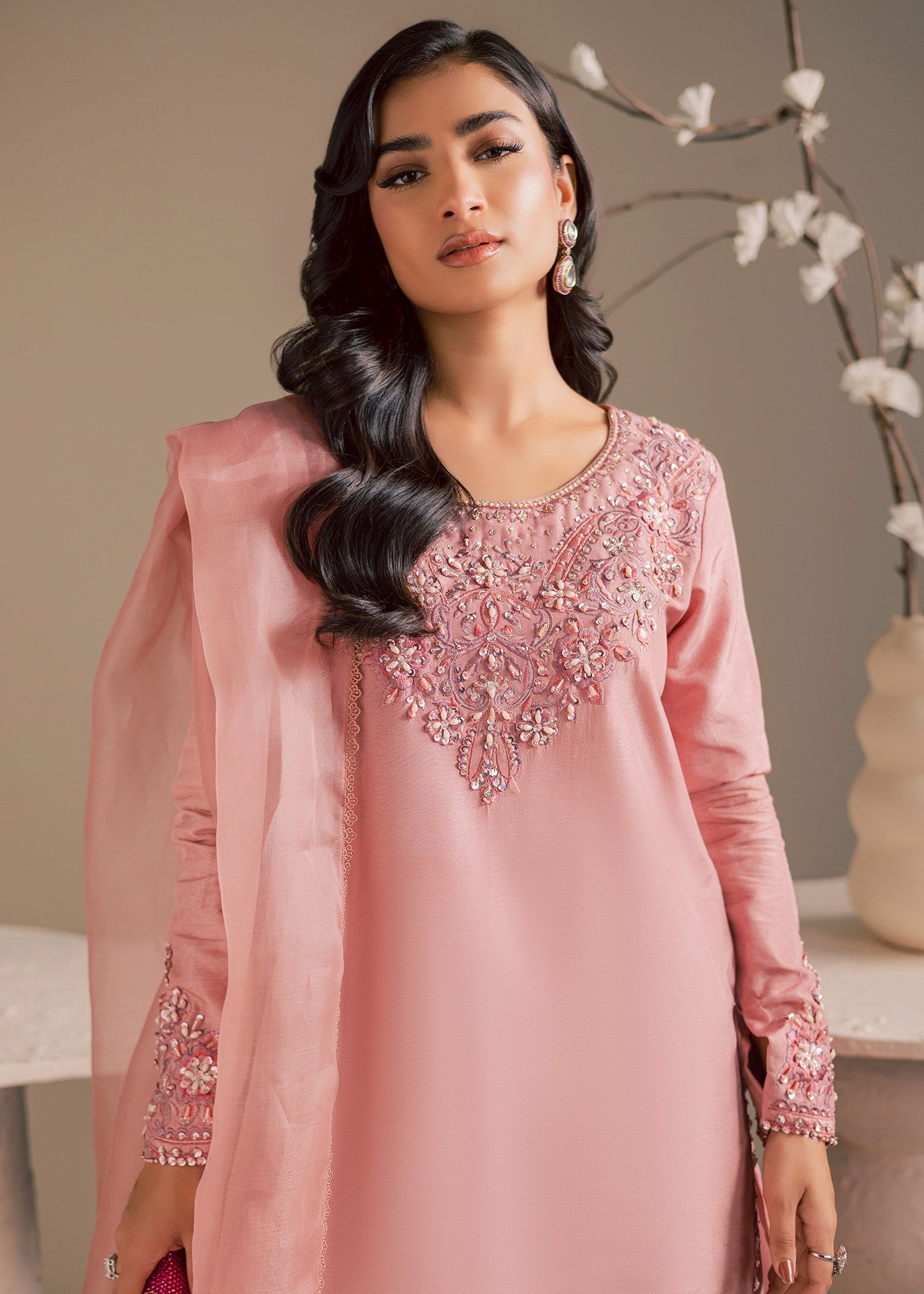 Maria Osama Khan | Noir Bliss Luxury Formals | Blush Dew - House Of Hania