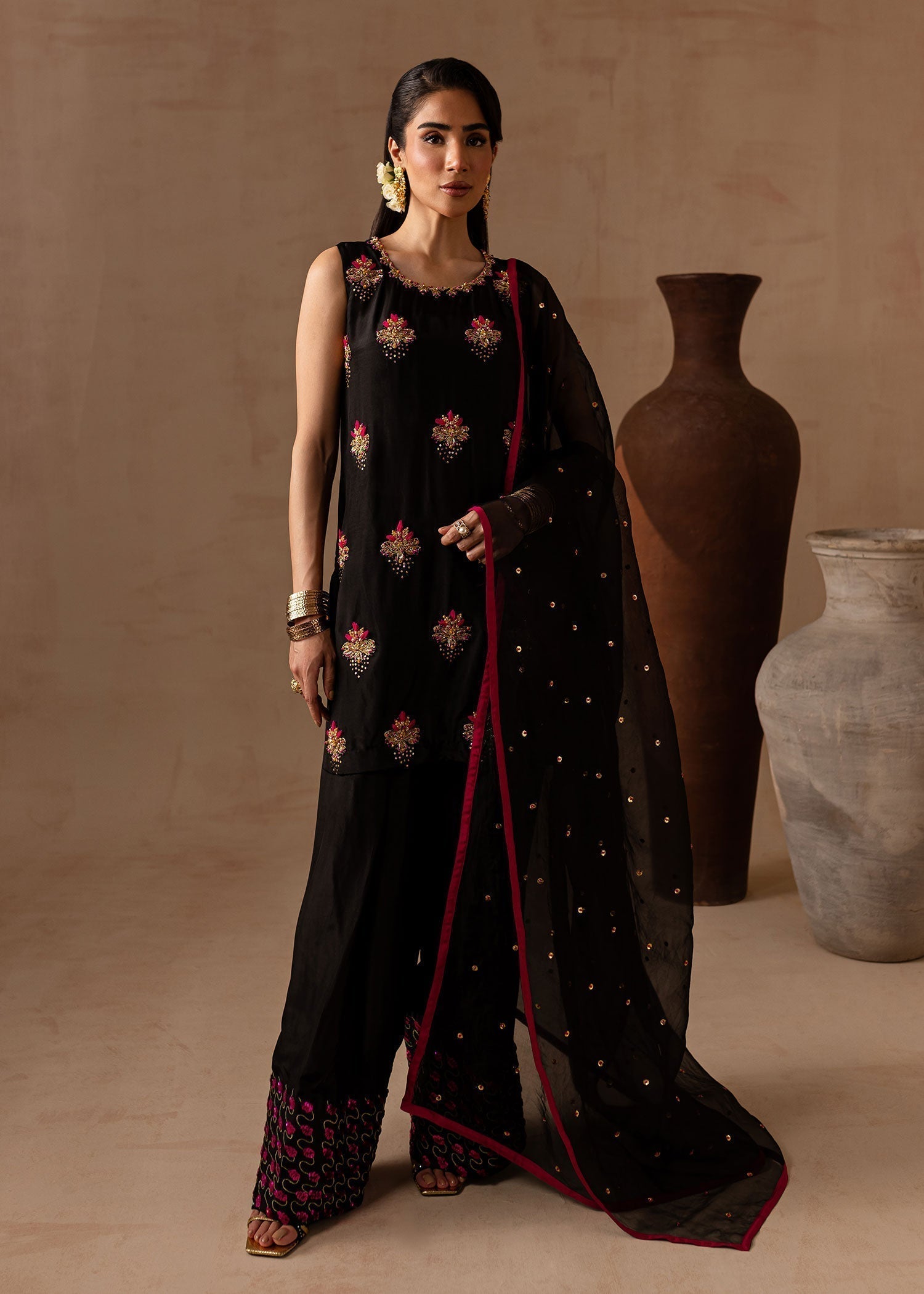 Maria Osama Khan | Noir Bliss Luxury Formals | Charcoal Charm - House Of Hania