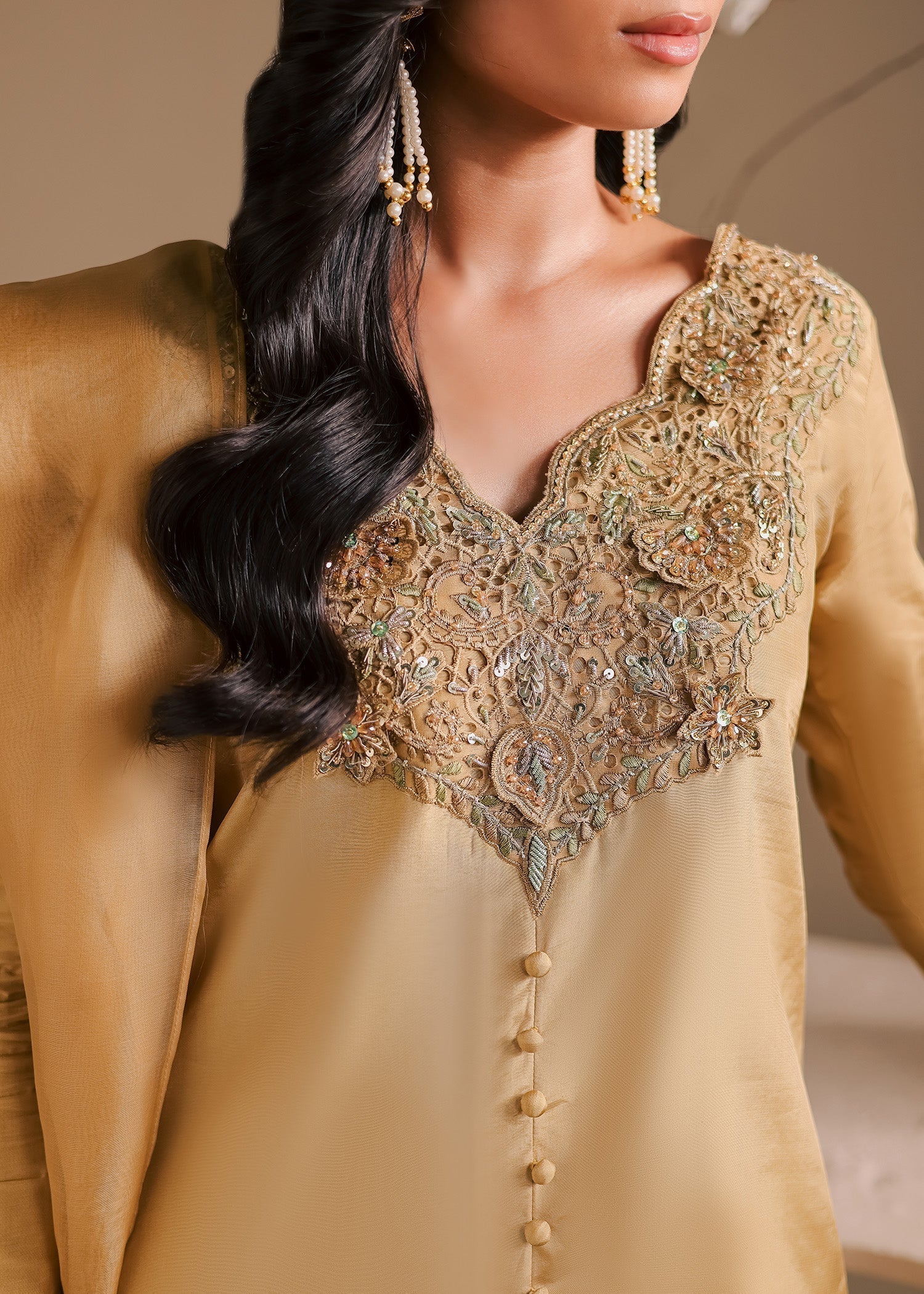 Maria Osama Khan | Noir Bliss Luxury Formals | Golden Ember - House Of Hania