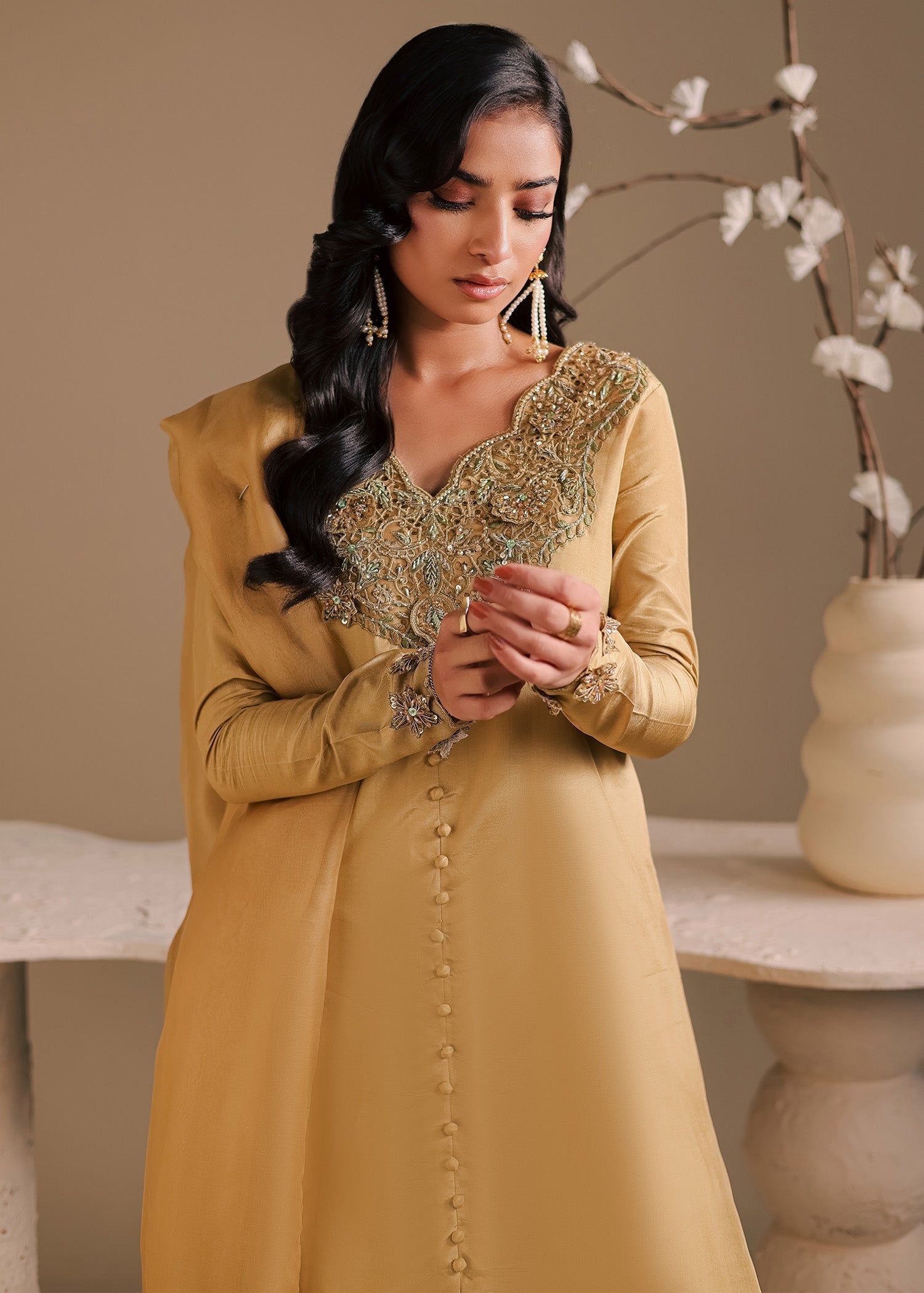 Maria Osama Khan | Noir Bliss Luxury Formals | Golden Ember - House Of Hania