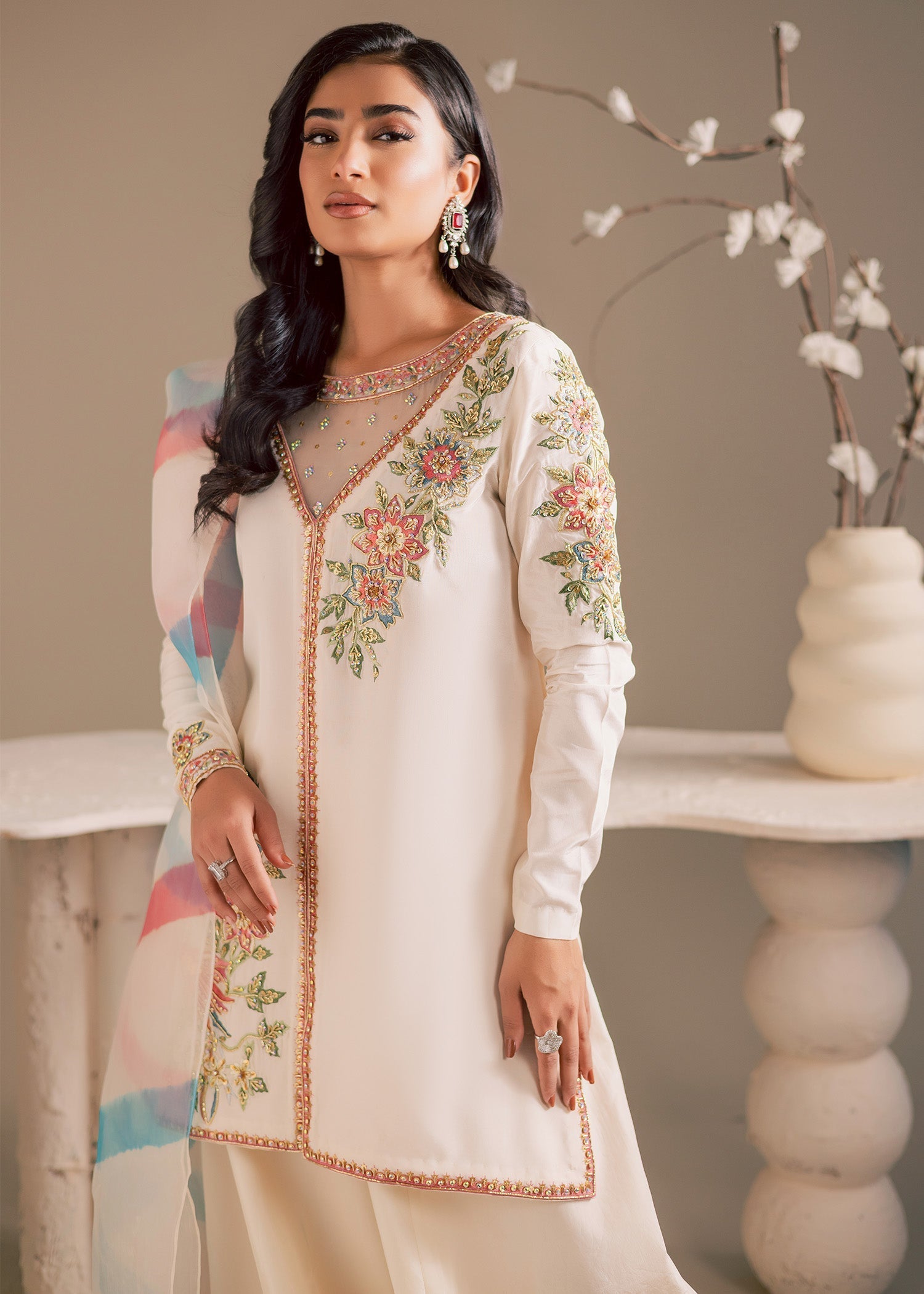 Maria Osama Khan | Noir Bliss Luxury Formals | Pearl Whisper - House Of Hania