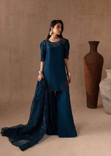 Maria Osama Khan | Noir Bliss Luxury Formals | Royal Sapphire - House Of Hania