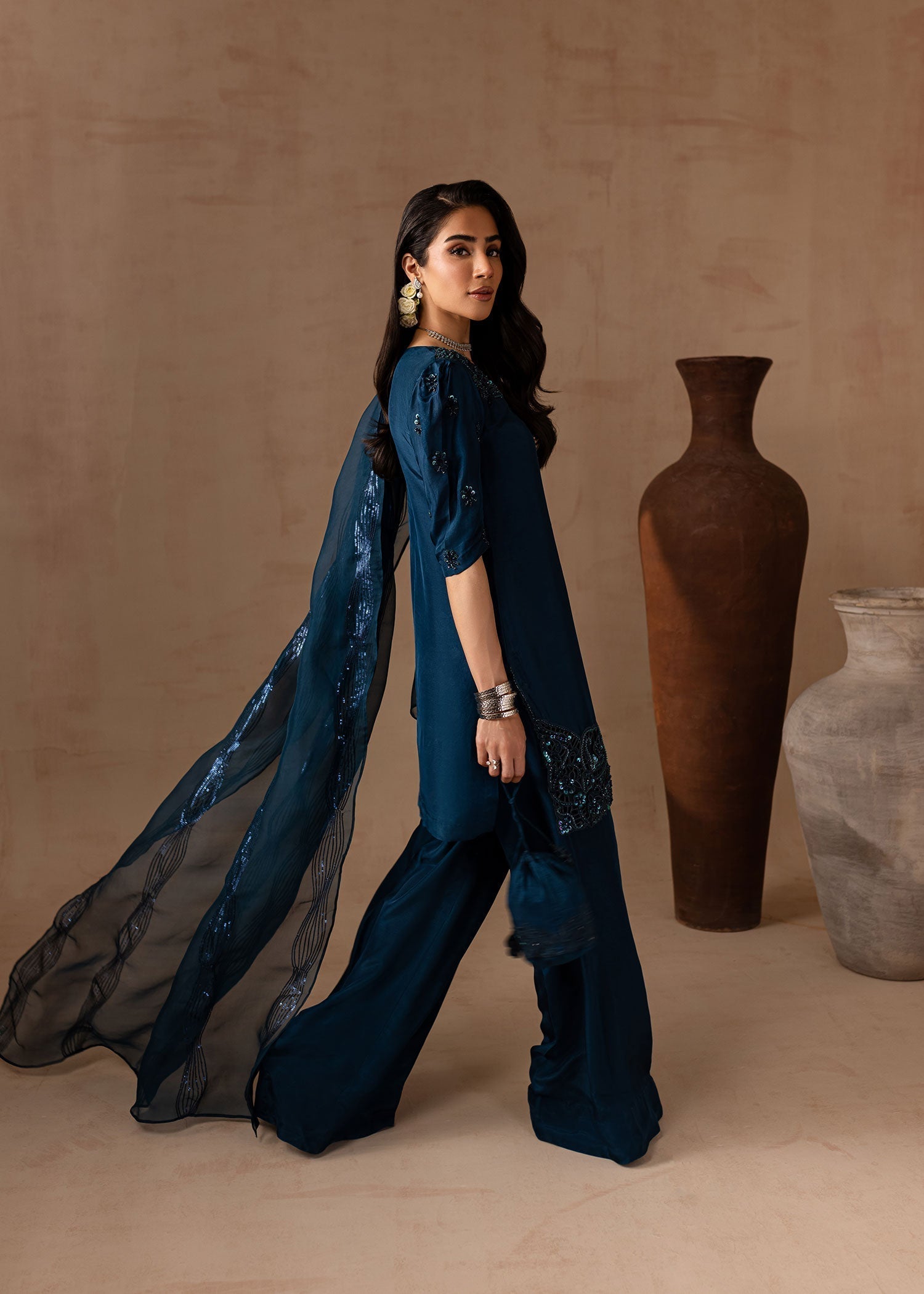 Maria Osama Khan | Noir Bliss Luxury Formals | Royal Sapphire - House Of Hania