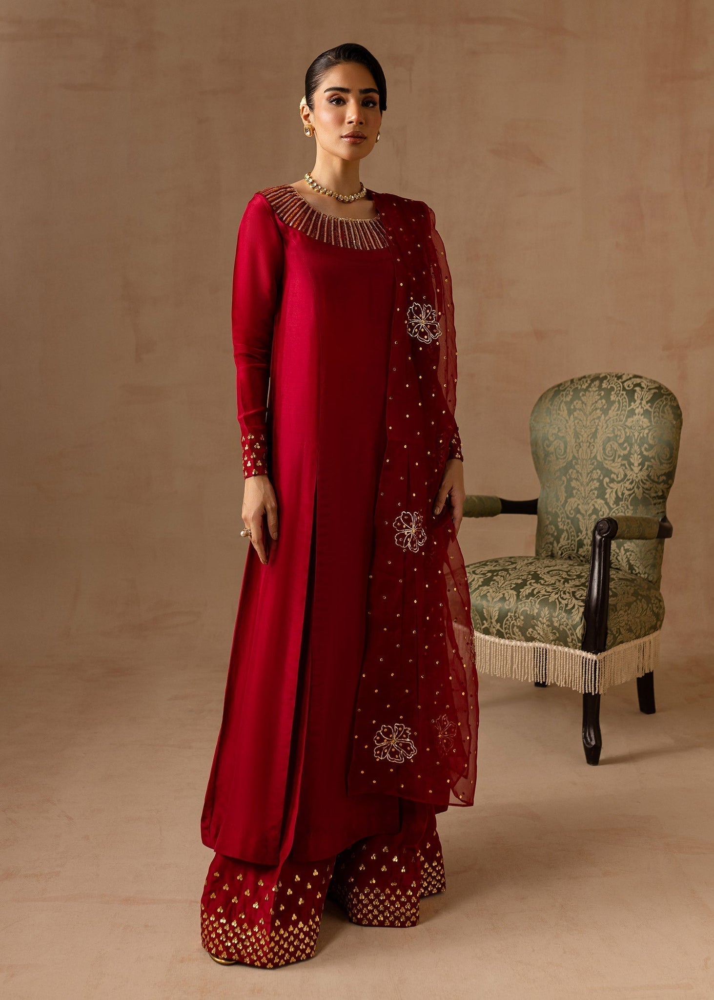 Maria Osama Khan | Noir Bliss Luxury Formals | Ruby - House Of Hania