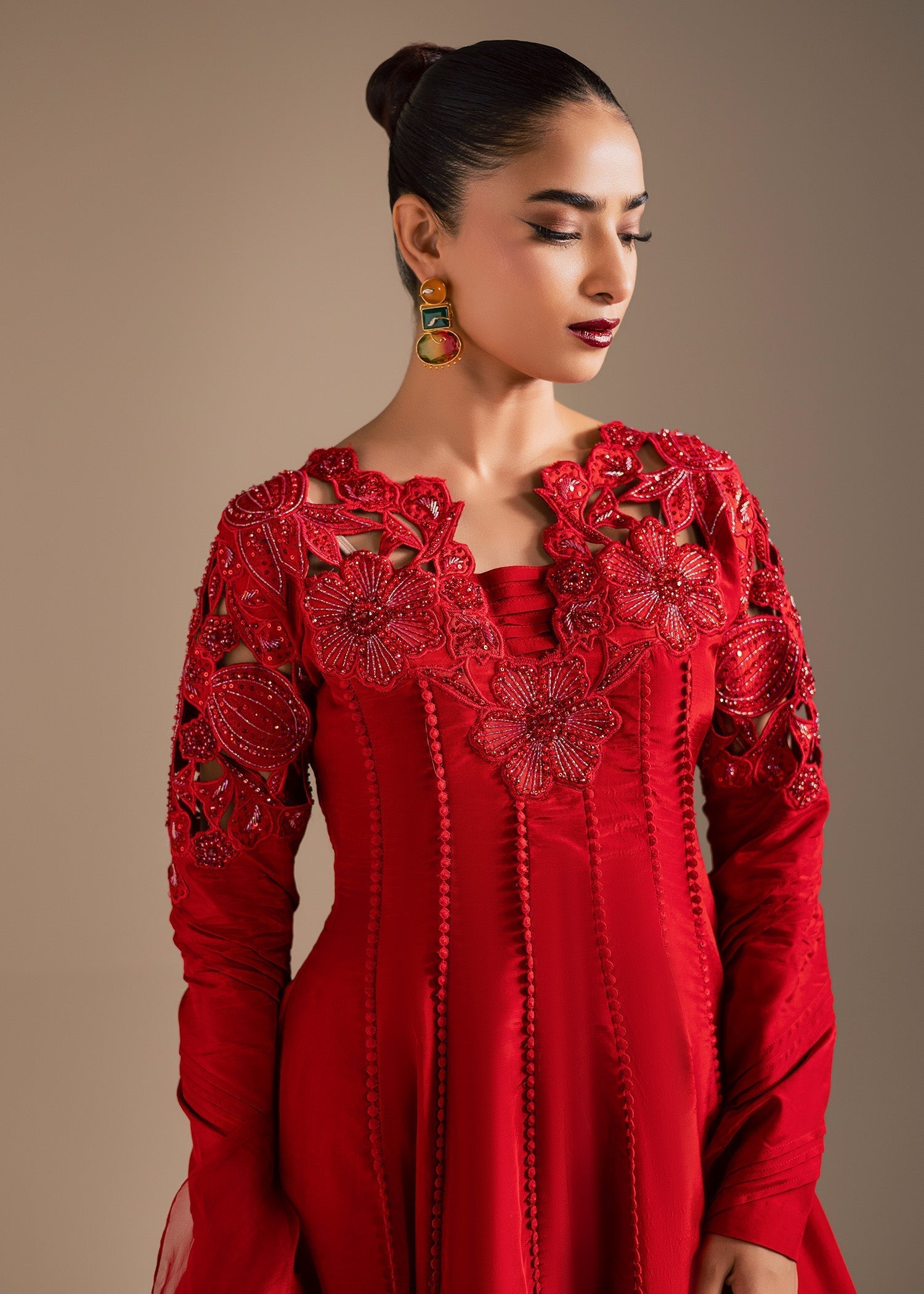 Maria Osama Khan | Noir Bliss Luxury Formals | Scarlet Mirage - House Of Hania