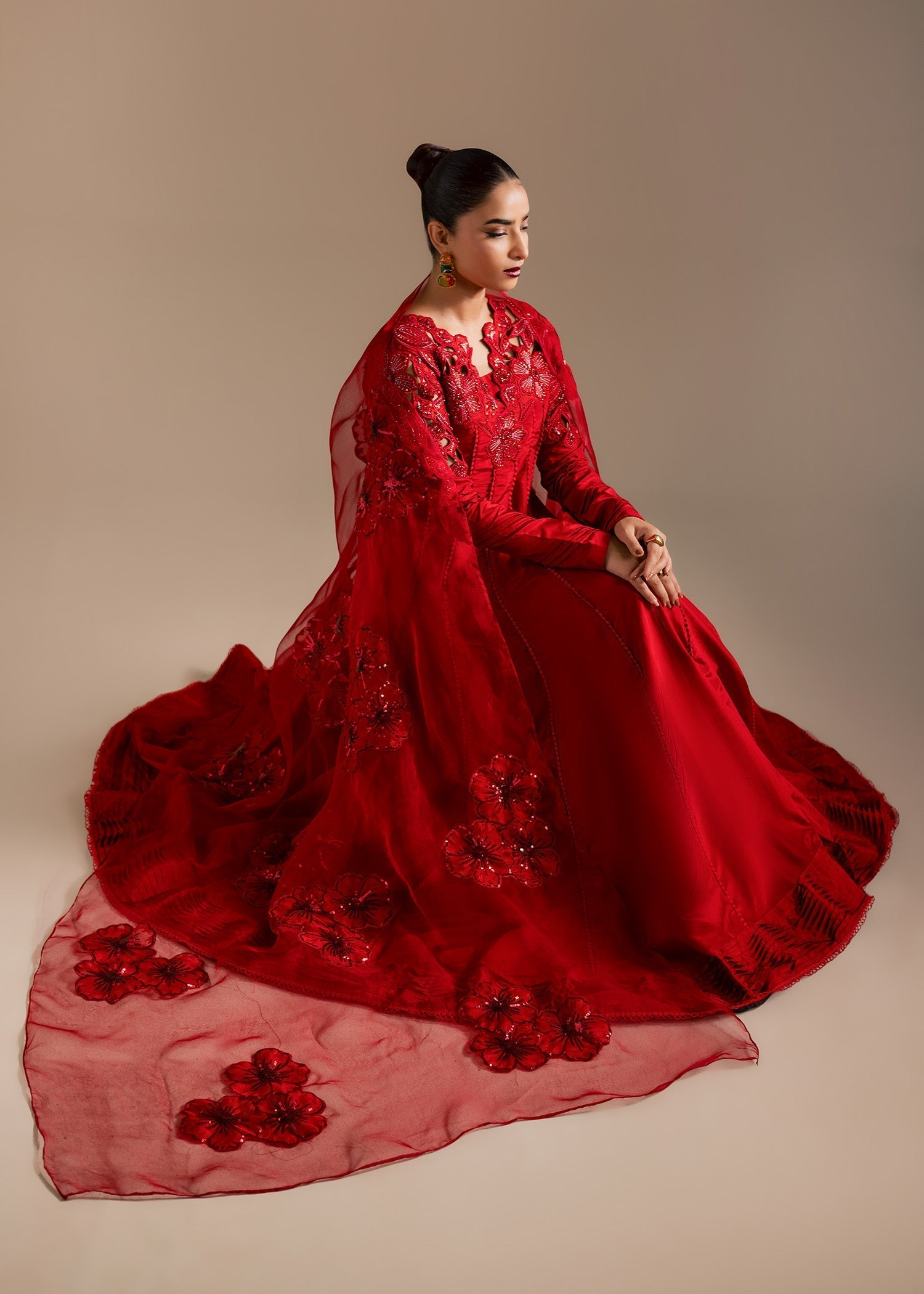 Maria Osama Khan | Noir Bliss Luxury Formals | Scarlet Mirage - House Of Hania