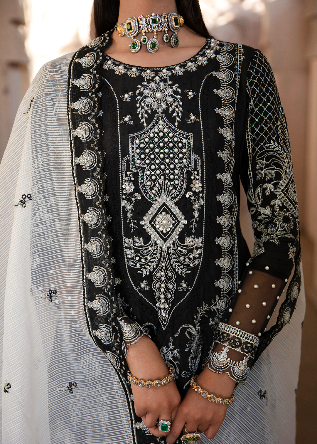 Maria Osama Khan | Rang e Noor Eid Edit | Neel Kamal-Black - House Of Hania