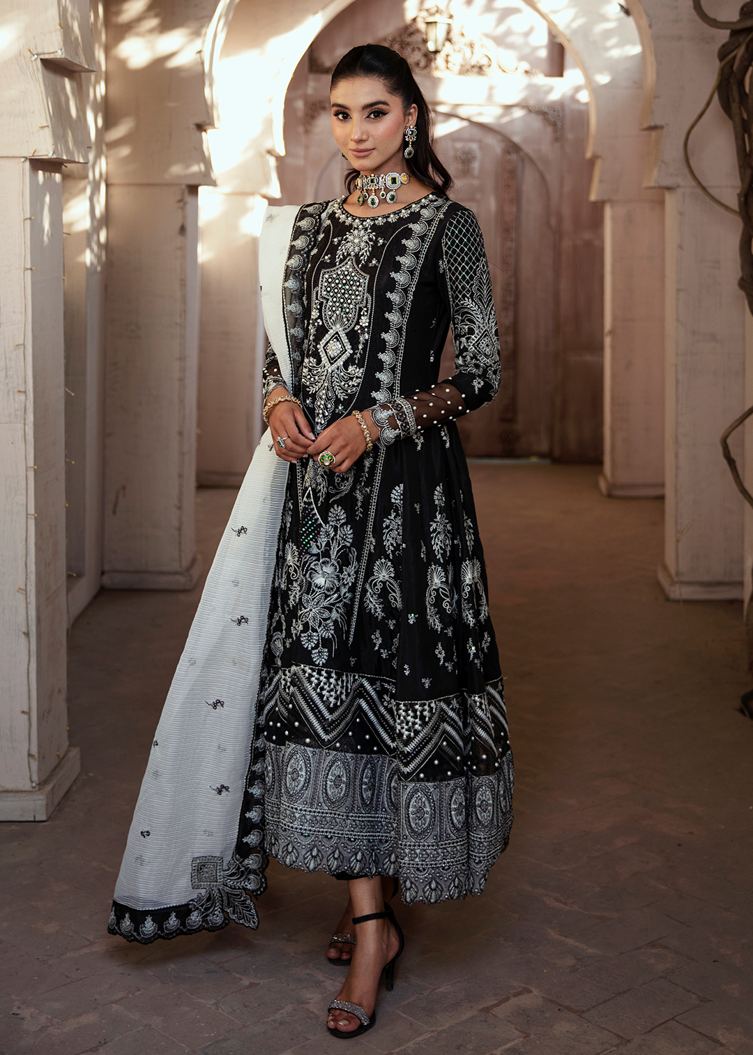 Maria Osama Khan | Rang e Noor Eid Edit | Neel Kamal-Black - House Of Hania