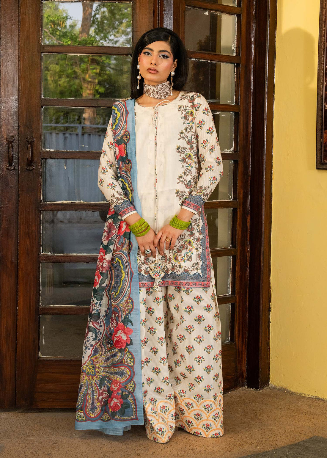 Maria Osama Khan | Retro Lawn 25 | Jasmine - House Of Hania