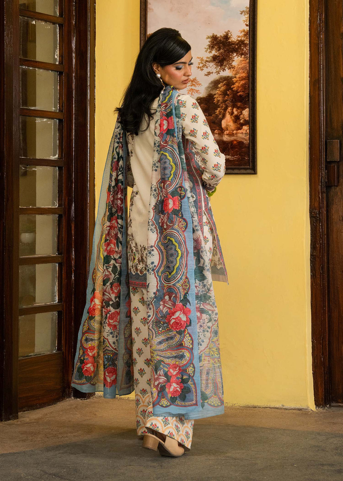 Maria Osama Khan | Retro Lawn 25 | Jasmine - House Of Hania