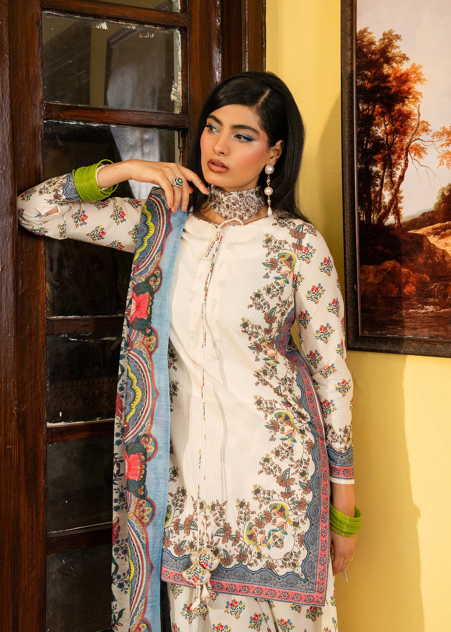 Maria Osama Khan | Retro Lawn 25 | Jasmine - House Of Hania