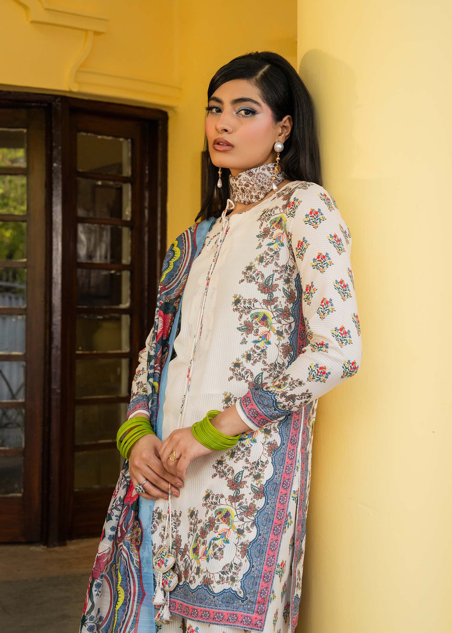 Maria Osama Khan | Retro Lawn 25 | Jasmine - House Of Hania