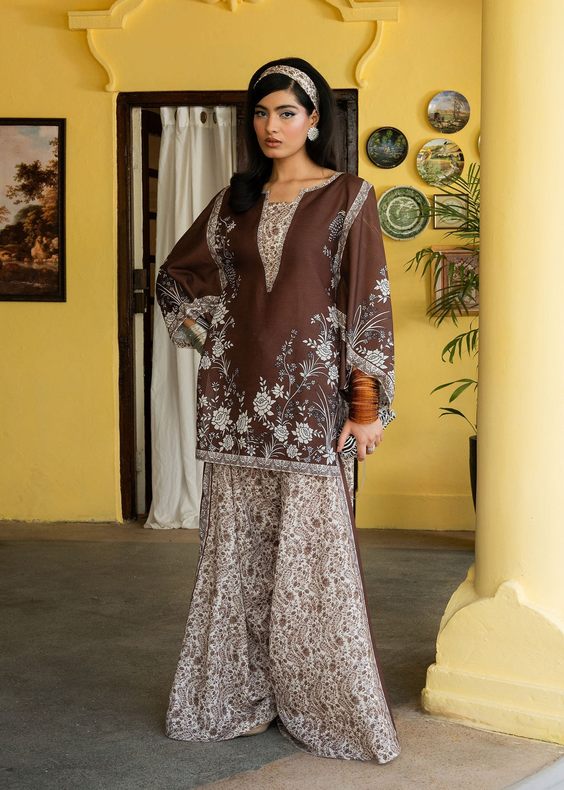 Maria Osama Khan | Retro Lawn 25 | Laleen - House Of Hania