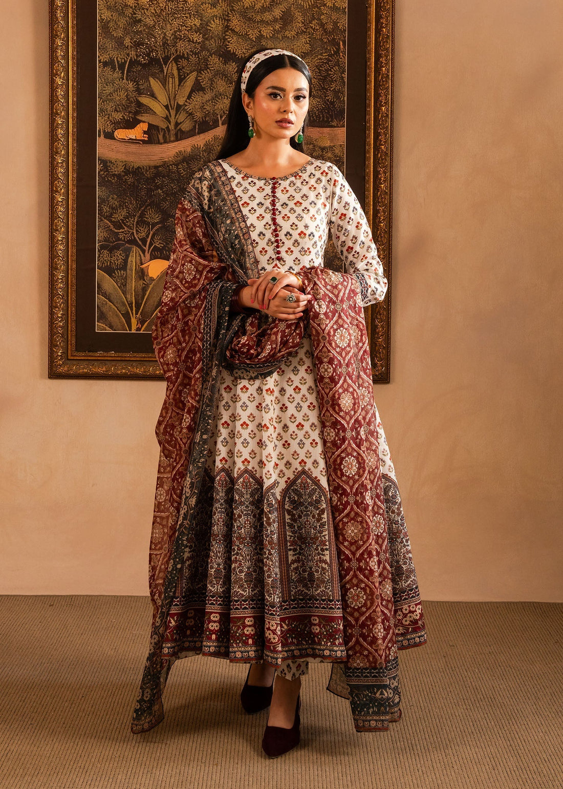 Maria Osama Khan | Retro Lawn 25 | Nair - House Of Hania
