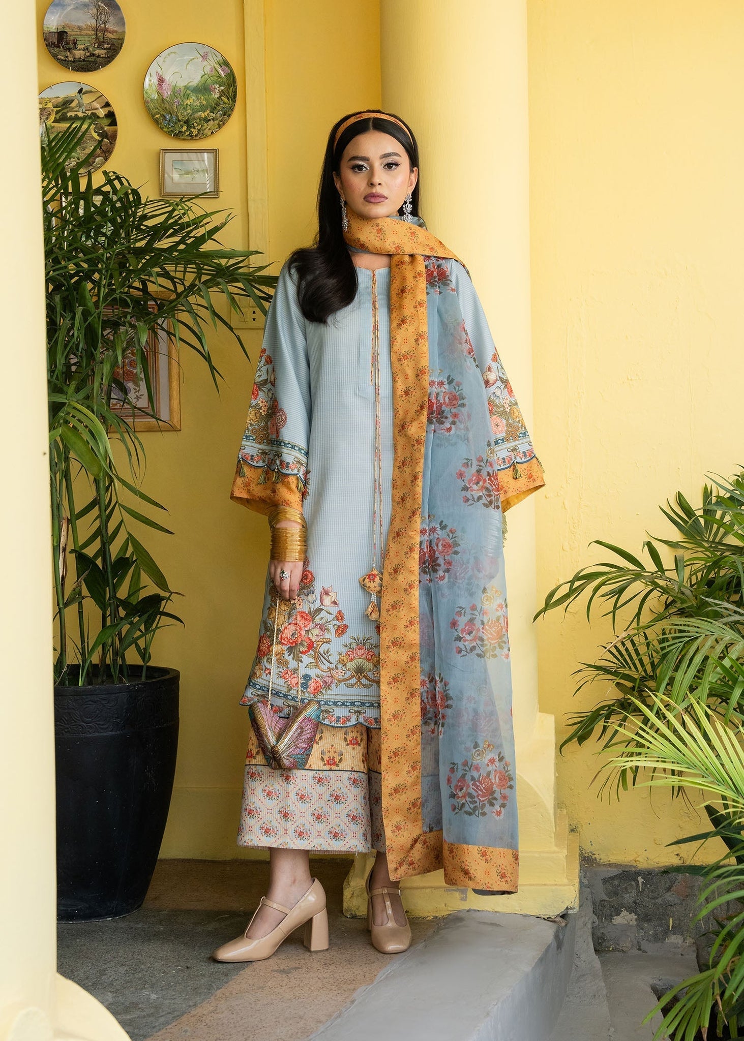 Maria Osama Khan | Retro Lawn 25 | Sama - House Of Hania