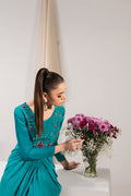 Maria Osama Khan | Tiffany Formals | Aquamarine - House Of Hania
