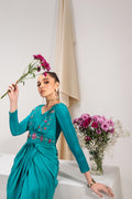 Maria Osama Khan | Tiffany Formals | Aquamarine - House Of Hania