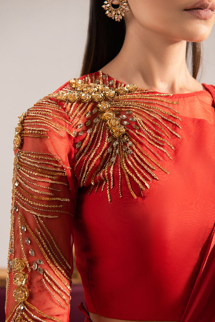 Maria Osama Khan | Tiffany Formals | Carnelian - House Of Hania