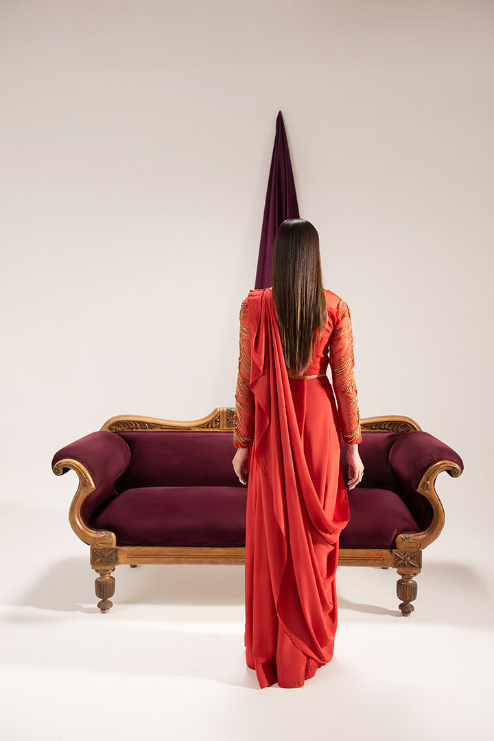 Maria Osama Khan | Tiffany Formals | Carnelian - House Of Hania