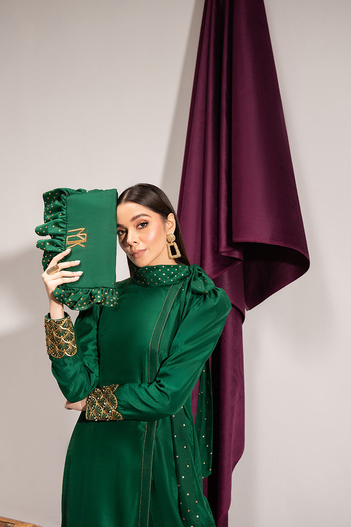 Maria Osama Khan | Tiffany Formals | Emerald - House Of Hania