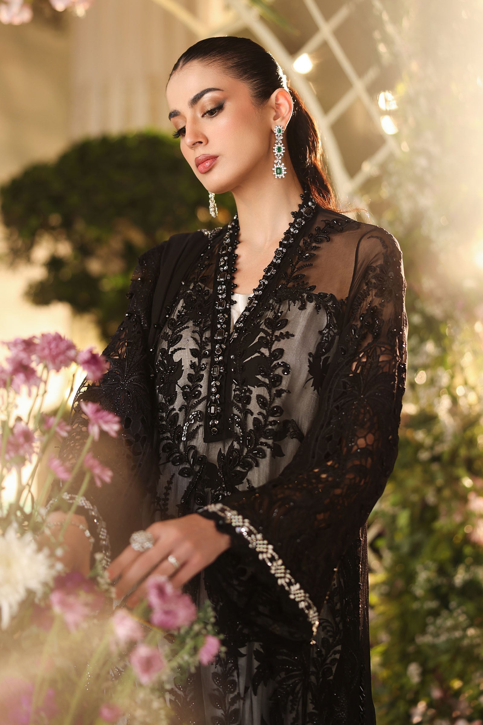 Maria b | Chiffon Formals 26 | MPC-26-101-Black - House Of Hania