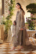 Maria b | Chiffon Formals 26 | MPC-26-102-Muted Mocha Brown - House Of Hania