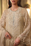 Maria b | Chiffon Formals 26 | MPC-26-103-Olive Gold - House Of Hania