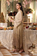 Maria b | Chiffon Formals 26 | MPC-26-103-Olive Gold - House Of Hania
