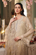Maria b | Chiffon Formals 26 | MPC-26-103-Olive Gold - House Of Hania
