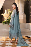 Maria b | Chiffon Formals 26 | MPC-26-106-Slate Blue - House Of Hania