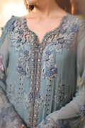Maria b | Chiffon Formals 26 | MPC-26-106-Slate Blue - House Of Hania
