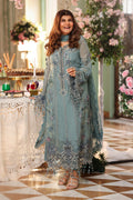Maria b | Chiffon Formals 26 | MPC-26-106-Slate Blue - House Of Hania