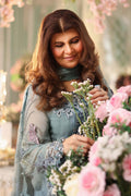 Maria b | Chiffon Formals 26 | MPC-26-106-Slate Blue - House Of Hania