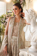 Maria b | Chiffon Formals 26 | MPC-26-107-Ivory Beige - House Of Hania