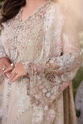 Maria b | Chiffon Formals 26 | MPC-26-107-Ivory Beige - House Of Hania