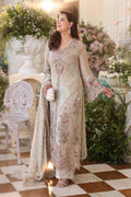 Maria b | Chiffon Formals 26 | MPC-26-107-Ivory Beige - House Of Hania