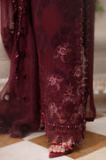 Maria b | Chiffon Formals 26 | MPC-26-108-Burgundy - House Of Hania