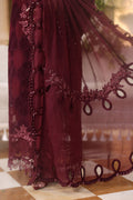 Maria b | Chiffon Formals 26 | MPC-26-108-Burgundy - House Of Hania