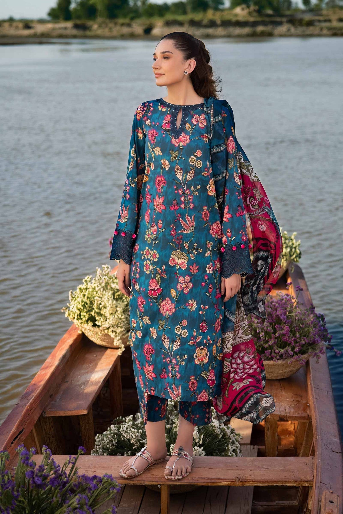 Maria b | M Basics Lawn | 402-A - House Of Hania
