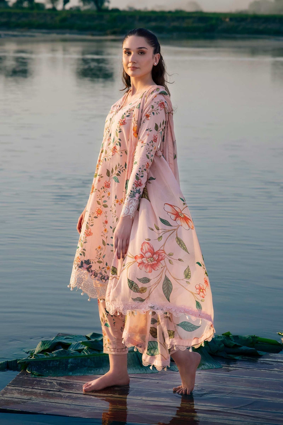 Maria b | M Basics Lawn | 406-A - House Of Hania