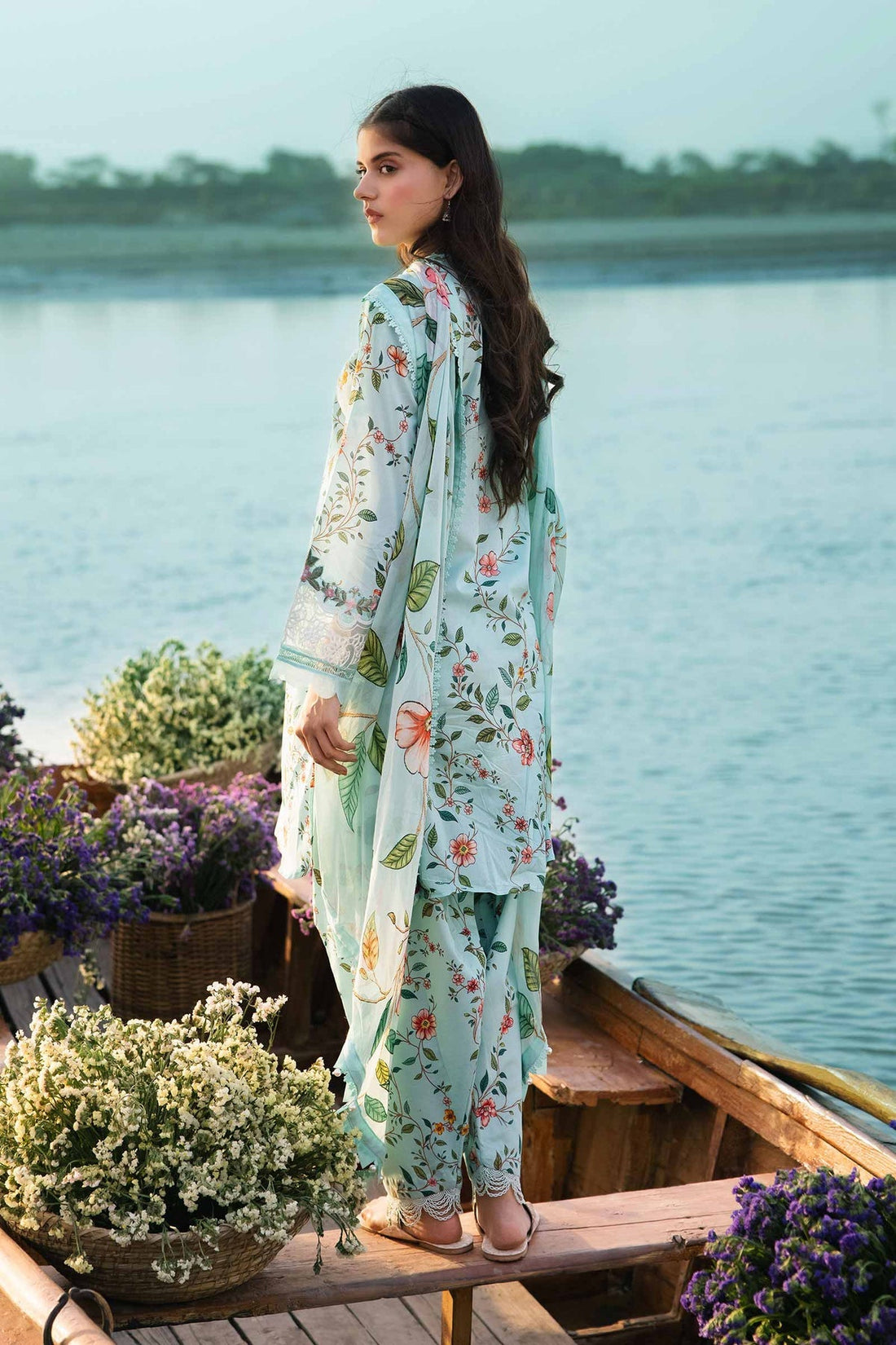 Maria b | M Basics Lawn | 406-B - House Of Hania