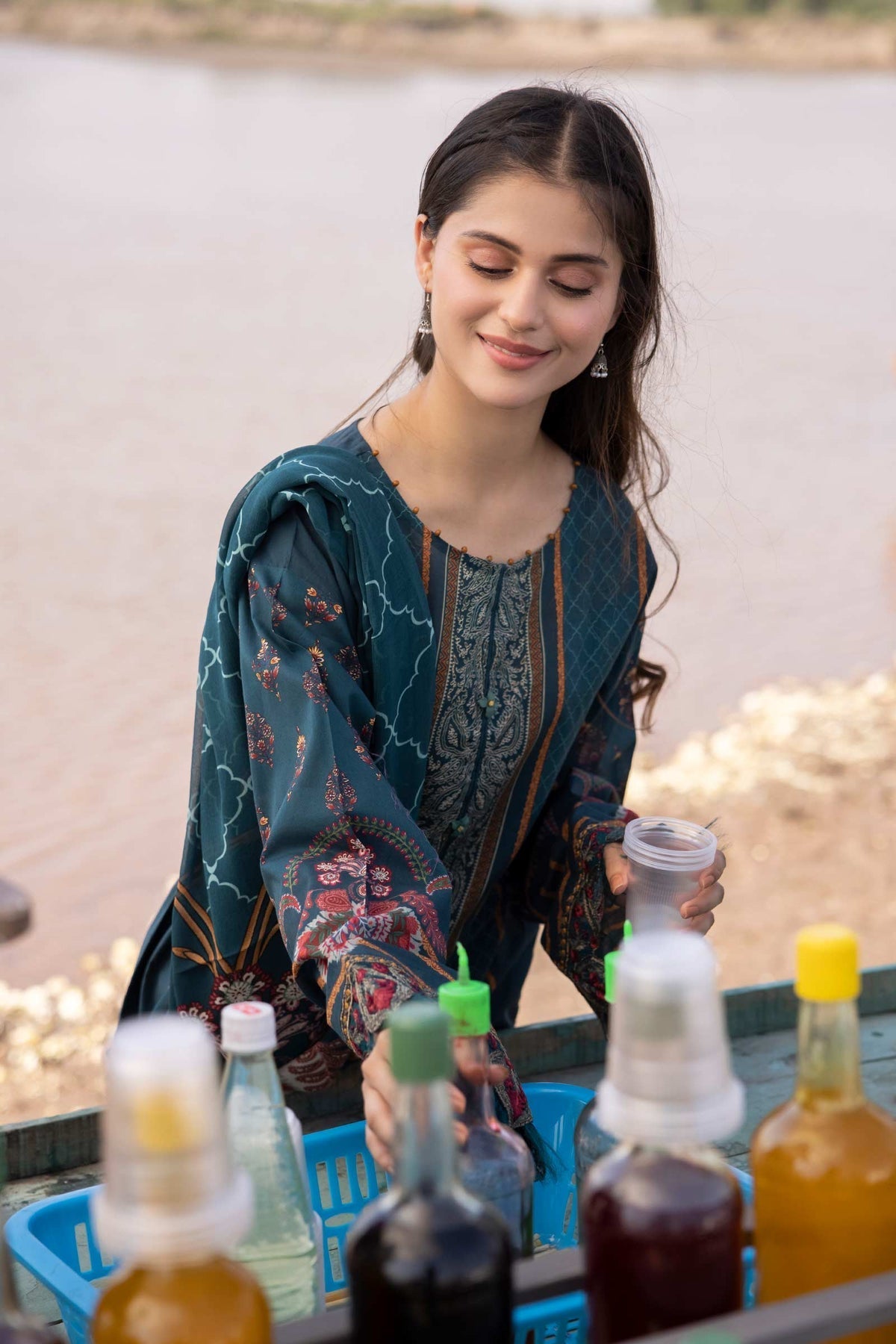 Maria b | M Basics Lawn | 407-A - House Of Hania