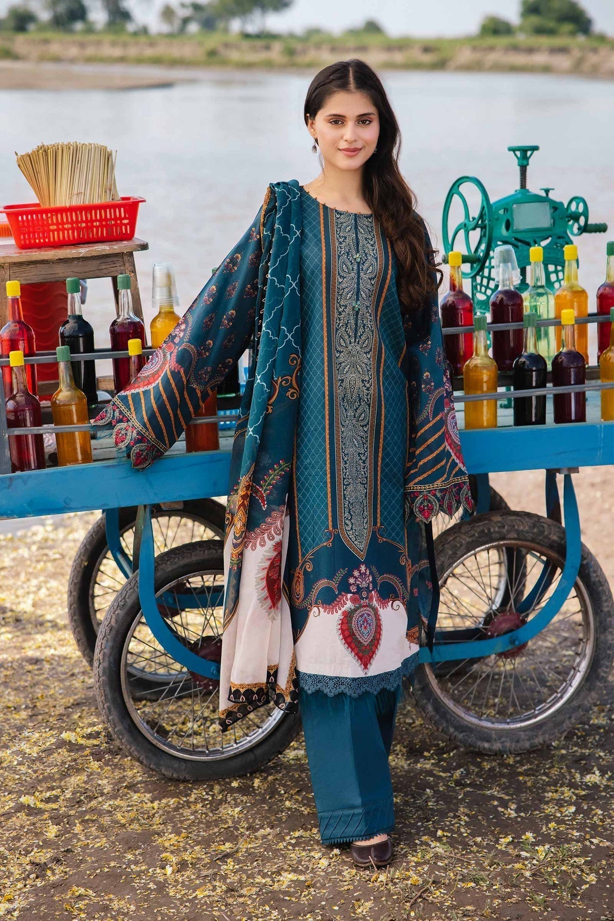 Maria b | M Basics Lawn | 407-A - House Of Hania