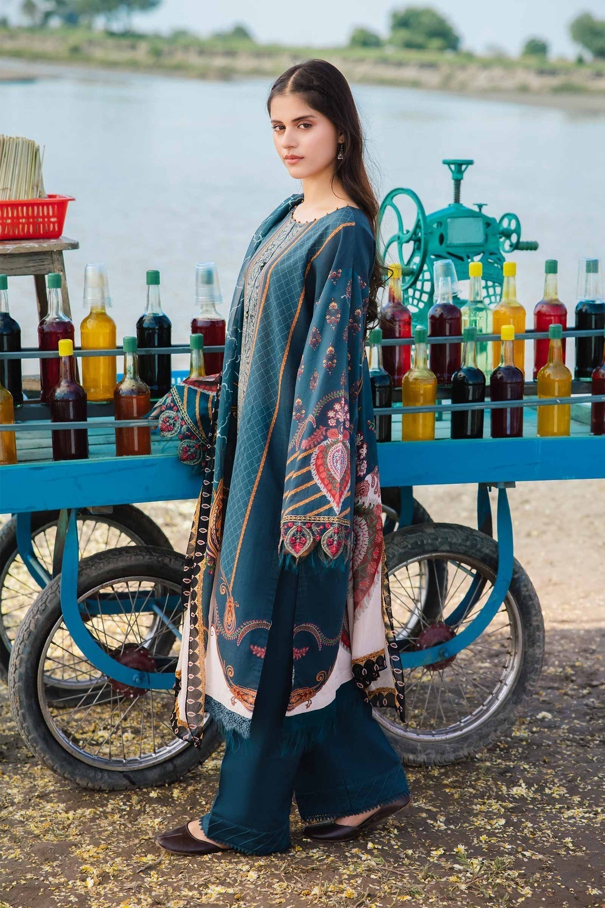 Maria b | M Basics Lawn | 407-A - House Of Hania