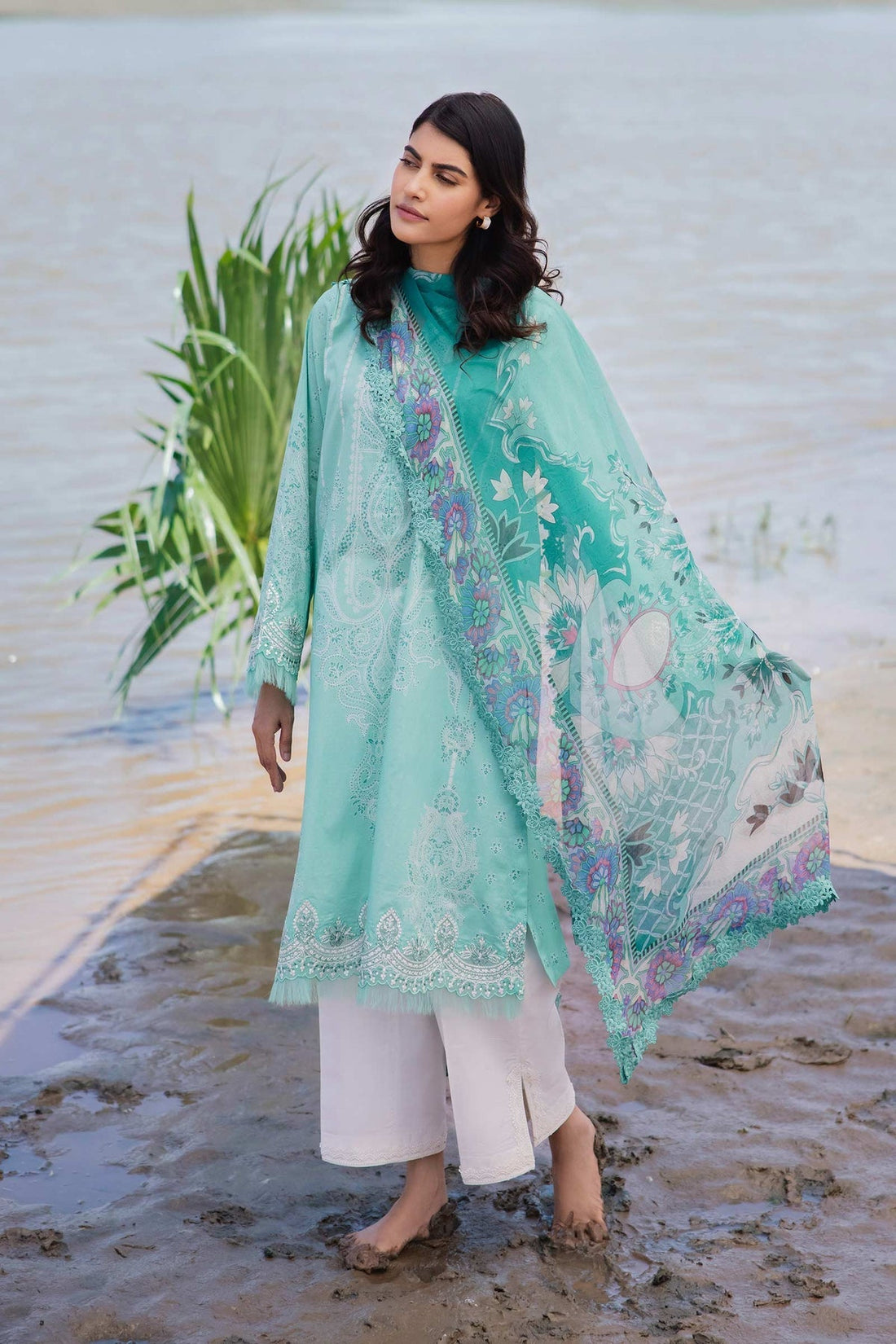 Maria b | M Basics Lawn | 408-A - House Of Hania