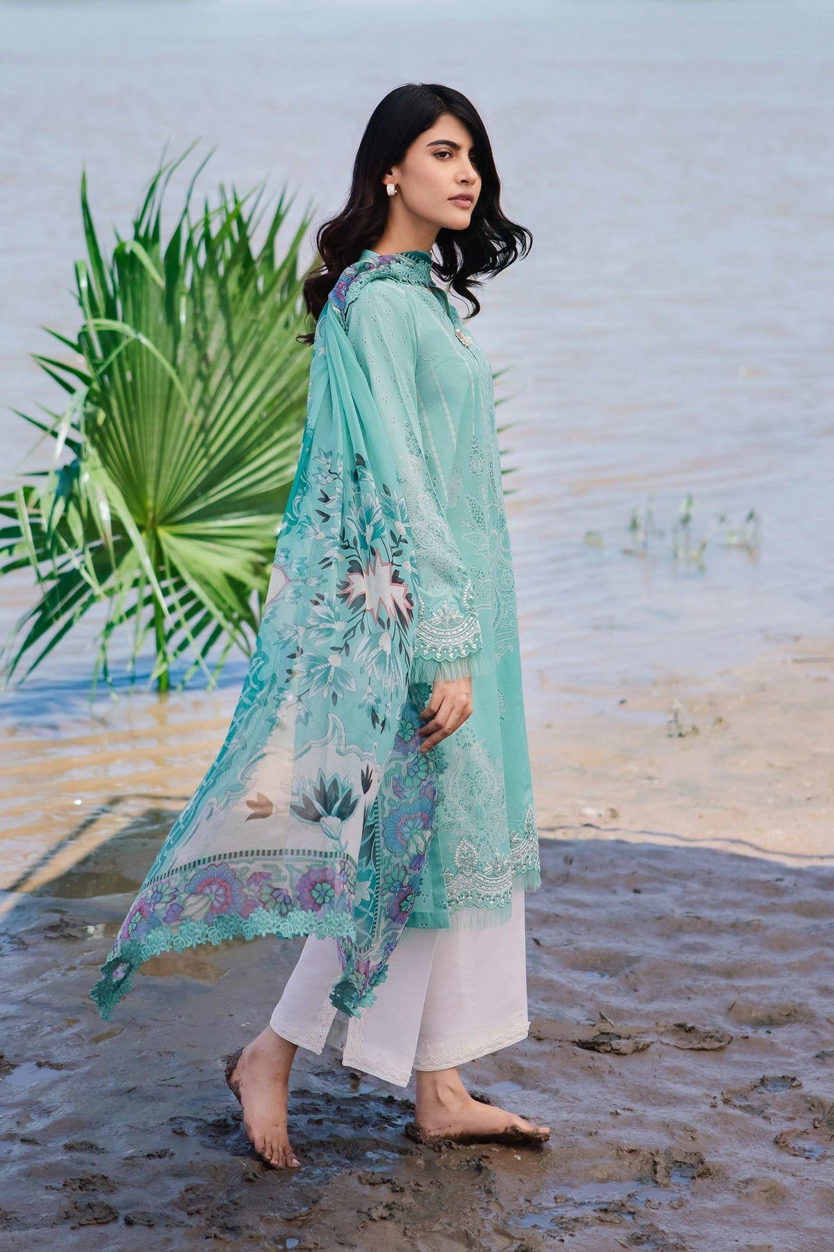Maria b | M Basics Lawn | 408-A - House Of Hania
