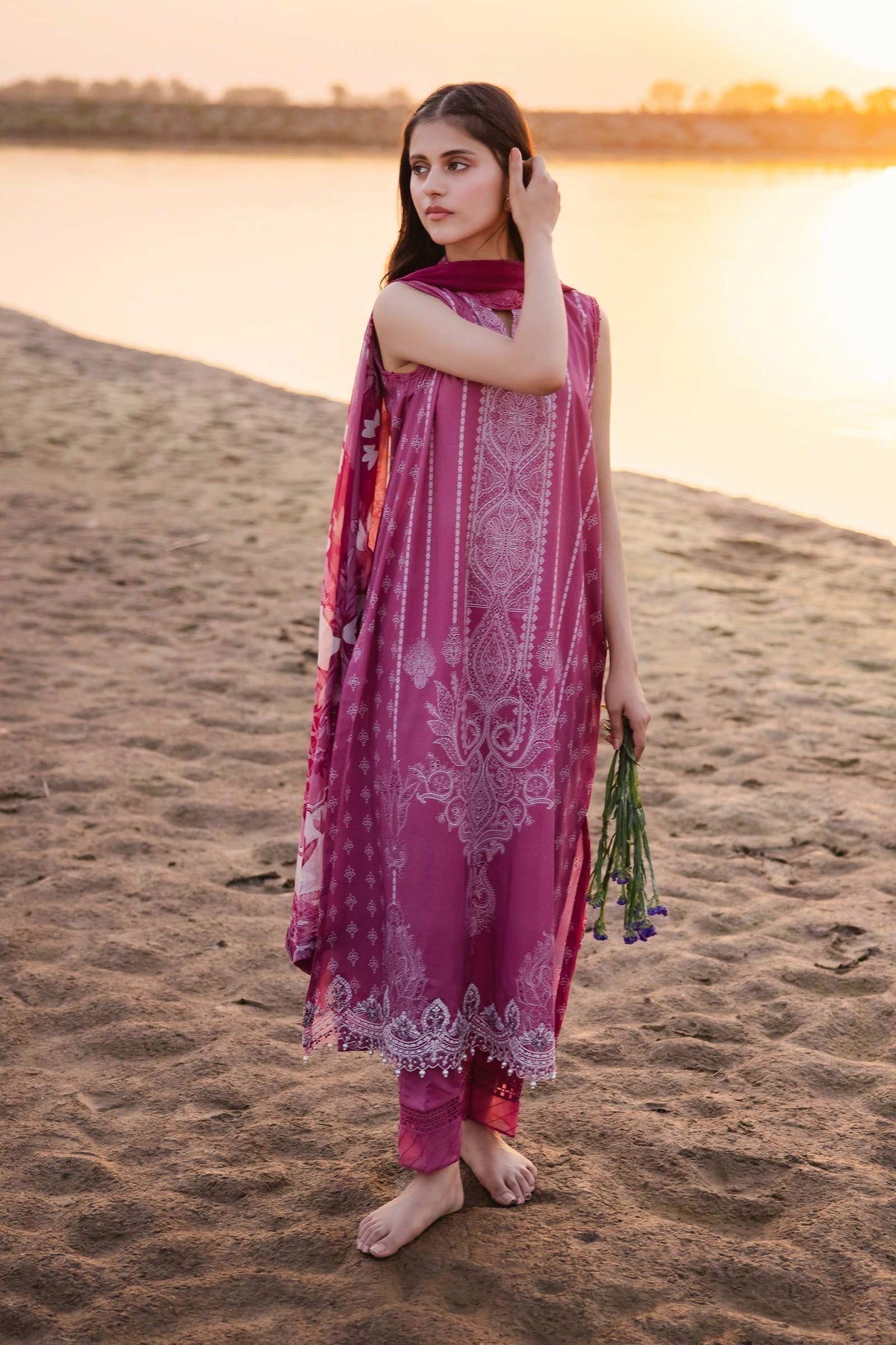Maria b | M Basics Lawn | 408-B - House Of Hania