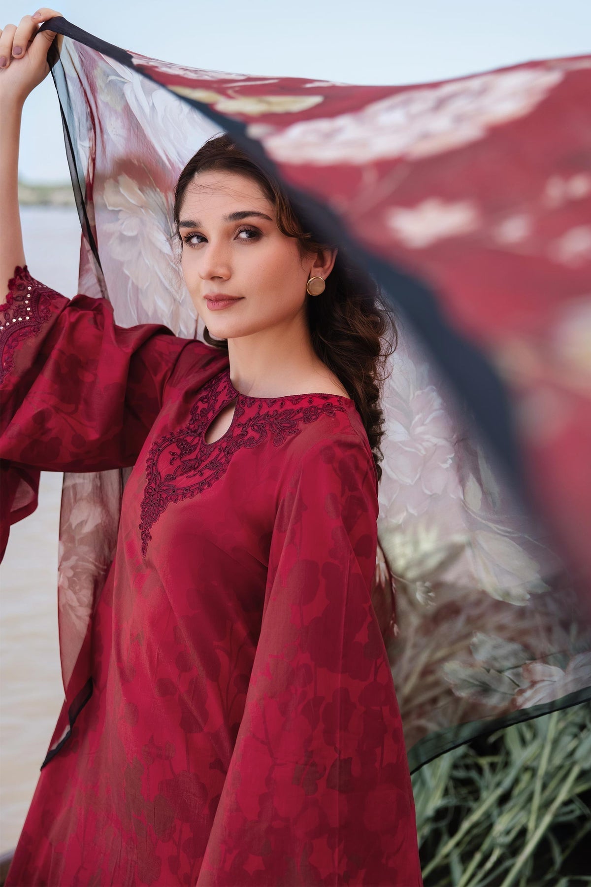 Maria b | M Basics Lawn | 411-A - House Of Hania